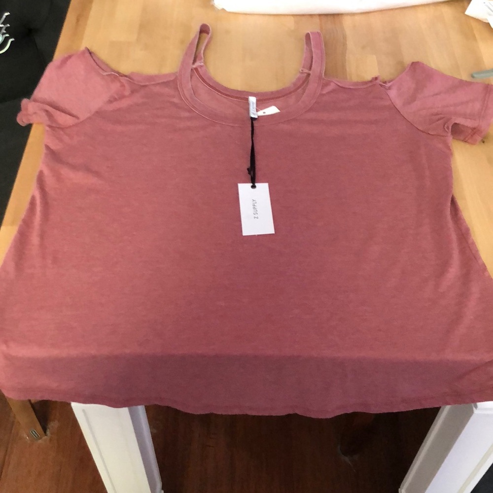 Z Supply women’s L S/S cold shoulder tee Rose